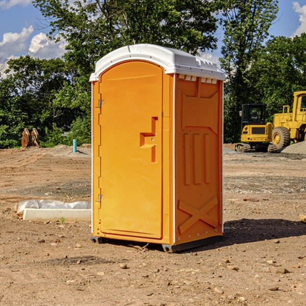 how often are the portable restrooms cleaned and serviced during a rental period in Marble City Oklahoma